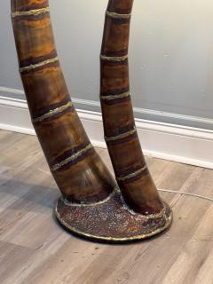 FANTASTIC MIXED METALS BRUTALIST SCULPTURAL PALM TREE FLOOR LAMPS - 4646107