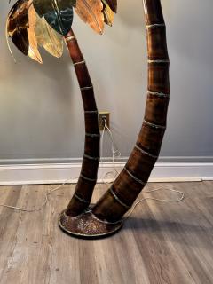 FANTASTIC MIXED METALS BRUTALIST SCULPTURAL PALM TREE FLOOR LAMPS - 4646108