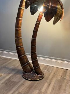 FANTASTIC MIXED METALS BRUTALIST SCULPTURAL PALM TREE FLOOR LAMPS - 4646110