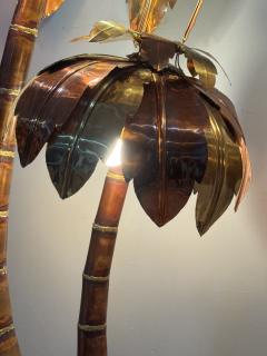 FANTASTIC MIXED METALS BRUTALIST SCULPTURAL PALM TREE FLOOR LAMPS - 4646112