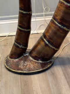 FANTASTIC MIXED METALS BRUTALIST SCULPTURAL PALM TREE FLOOR LAMPS - 4646114
