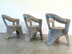 FAUX BOIS CONCRETE GARDEN CHAIRS - 2525221