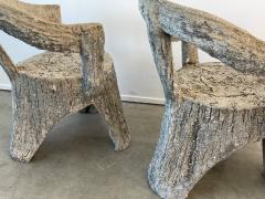 FAUX BOIS CONCRETE GARDEN CHAIRS - 2525229