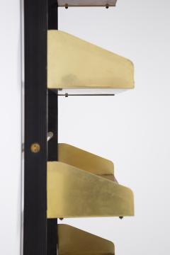 FEAL Fonderie Elettriche Alluminio e Leghe Italian Vintage Bookcase by Feal in Wood and Brass - 2041630
