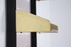 FEAL Fonderie Elettriche Alluminio e Leghe Italian Vintage Bookcase by Feal in Wood and Brass - 2041634