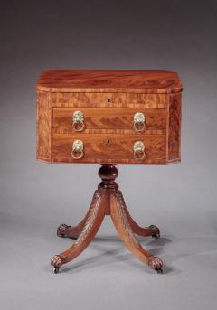 FEDERAL WORK TABLE WITH ACANTHUS CARVED LEGS - 3553918