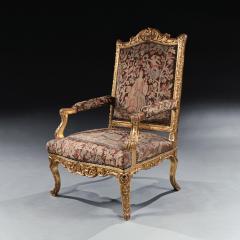 FINE 18TH CENTURY FRENCH REGENCE PERIOD GILTWOOD ARMCHAIR FAUTEUIL - 2936203