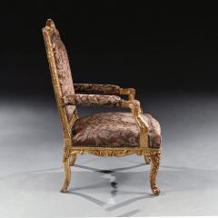 FINE 18TH CENTURY FRENCH REGENCE PERIOD GILTWOOD ARMCHAIR FAUTEUIL - 2936205