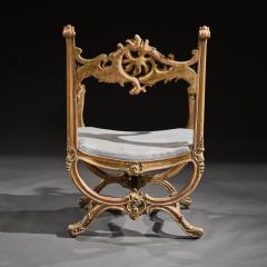 FINE 19TH CENTURY ITALIAN VENETIAN CARVED GILTWOOD ARMCHAIR - 1756507