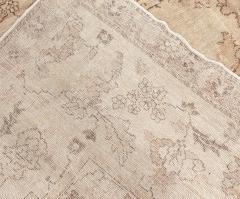 FINE ANTIQUE INDIAN AMRITSAR BEIGE AND BROWN HANDWOVEN WOOL RUG - 2372915