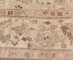 FINE ANTIQUE INDIAN AMRITSAR BEIGE AND BROWN HANDWOVEN WOOL RUG - 2372916