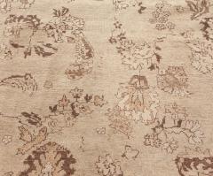 FINE ANTIQUE INDIAN AMRITSAR BEIGE AND BROWN HANDWOVEN WOOL RUG - 2372943