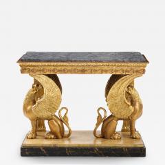 FINE CARVED GILTWOOD SWEDISH NEO CLASSICAL CONSOLE TABLE - 2823142