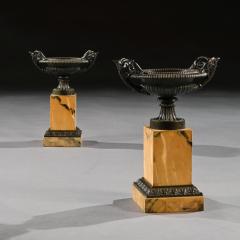 FINE COLLECTION OF EARLY 19TH CENTURY GRAND TOUR BRONZE AND MARBLE EMPIRE TAZZAS - 1940697