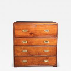 FINE ENGLISH SOLID MAHOGANY CAMPAIGN CHEST SECRETARY - 3025108