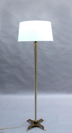 FINE FRENCH ART DECO GLASS AND BRONZE FLOOR LAMP - 992192