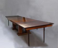 FINE FRENCH ART DECO PALISANDER EXTENDABLE DINING TABLE - 773575