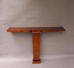 FINE FRENCH ART DECO TULIP WOOD CONSOLE - 839358