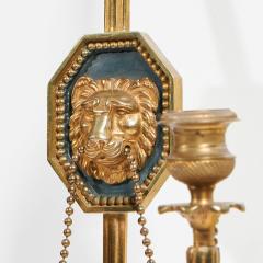 FINE PAIR OF ITALIAN ORMOLU WALL LIGHTS OR APPLIQUES IN THE FRENCH EMPIRE STYLE - 3510779
