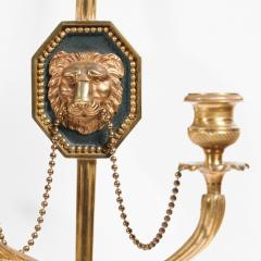 FINE PAIR OF ITALIAN ORMOLU WALL LIGHTS OR APPLIQUES IN THE FRENCH EMPIRE STYLE - 3510974