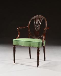 FINE PAIR OF NEO CLASSICAL GEORGE III ARMCHAIRS AFTER ROBERT ADAM - 2163460