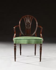 FINE PAIR OF NEO CLASSICAL GEORGE III ARMCHAIRS AFTER ROBERT ADAM - 2163461