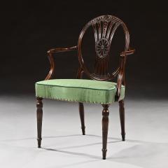 FINE PAIR OF NEO CLASSICAL GEORGE III ARMCHAIRS AFTER ROBERT ADAM - 2163465