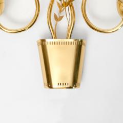 FINNISH MID CENTURY BRASS DOUBLE ARM SCONCE - 1160726