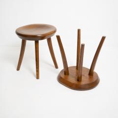 FINNISH MID CENTURY STAINED PINE STOOLS - 1113140