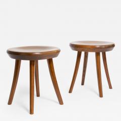 FINNISH MID CENTURY STAINED PINE STOOLS - 1117362