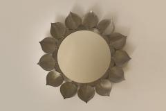 FLOWER SHAPED PEWTER MIRROR - 4433272