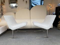 FORMANOVA Milano Pair of Slipper Chairs Boucl Fabric by Formanova Italy 1960s - 2229484