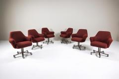 FORMANOVA Milano Set of Six Moscatelli Dolly Swivel Dining Chairs for Formanova Italy 1970s - 4044224