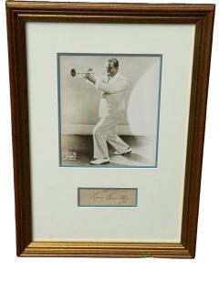 FRAMED LOUIS ARMSTRONG PHOTOGRAPH WITH AUTHENTIC AUTOGRAPH - 4698268