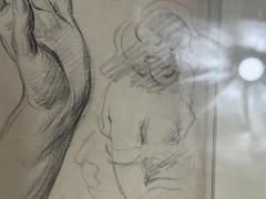 FRAMED MODERN STUDY OF HANDS DRAWING SIGNED DATED - 4283059