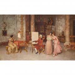 FRANCESCO BEDA Large Italian genre painting of The Little Model by Francesco Beda - 2940137