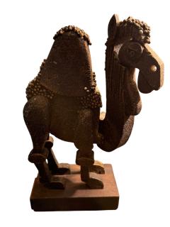 FRANK MEISLER BRUTALIST ARTICULATED METAL CAMEL SCULPTURE BY FRANK MEISLER - 4442723