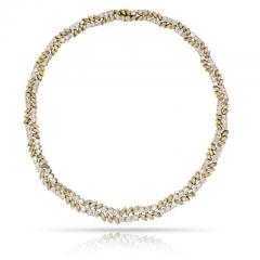 FRENCH 18K YELLOW GOLD 32 CARAT DIAMOND NECKLACE - 1828783