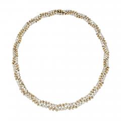 FRENCH 18K YELLOW GOLD 32 CARAT DIAMOND NECKLACE - 1829277