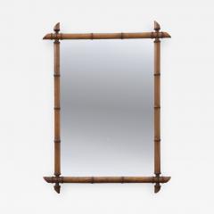 FRENCH 19TH CENTURY CARVED FAUX BAMBOO MIRROR - 698582