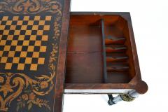 FRENCH 19TH CENTURY LOUIS PHILLIPHE INLAID GAME SIDE TABLE  - 1239846