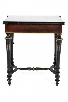 FRENCH 19TH CENTURY LOUIS PHILLIPHE INLAID GAME SIDE TABLE  - 1239848