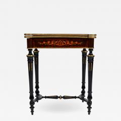 FRENCH 19TH CENTURY LOUIS PHILLIPHE INLAID GAME SIDE TABLE  - 1242202