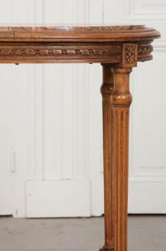 FRENCH 19TH CENTURY WALNUT LOUIS XVI TABLE WITH MARBLE TOP - 667294
