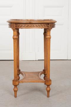 FRENCH 19TH CENTURY WALNUT LOUIS XVI TABLE WITH MARBLE TOP - 667296