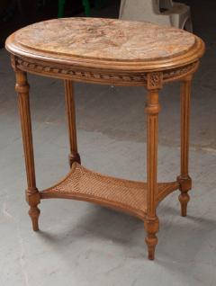 FRENCH 19TH CENTURY WALNUT LOUIS XVI TABLE WITH MARBLE TOP - 667297