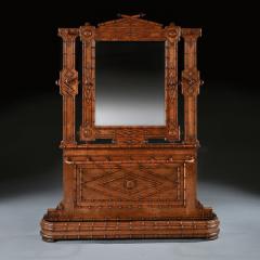 FRENCH AESTHETIC PERIOD JAPONISME BIRDSEYE MAPLE FAUX BAMBOO HALL STAND - 3244883