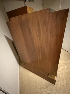 FRENCH ART DECO BURLWOOD BLACK ACCENT CABINET WITH NICKELED BRONZE HARDWARE - 4271481