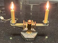 FRENCH ART DECO MODERNIST COPPER AND NICKEL BRONZE LAMPS - 3370367