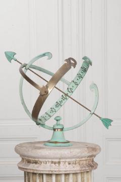 FRENCH EARLY 20TH CENTURY ARMILLARY SPHERE ON COLUMN PEDESTAL - 813247